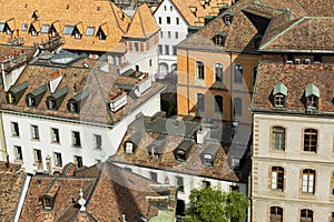 Geneva city roofs