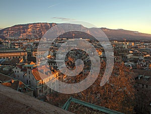 Geneva city and Saleva mountain, Switzerland (HDR)