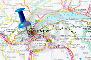 Geneva on map