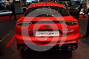 Geneva, Switzerland, March 07-2018: Kia Stinger GT at GIMS