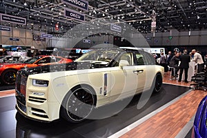 Geneva, Switzerland, March 06-2018: Mansory Rolls Royce Phantom Bushukan Edition at GIMS