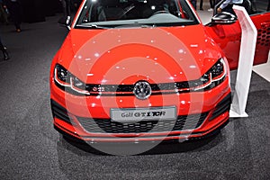 Geneva, Switzerland - March 04, 2019: Volkswagen GTI TCR at 89th GIMS