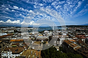 Geneva wide aerial view