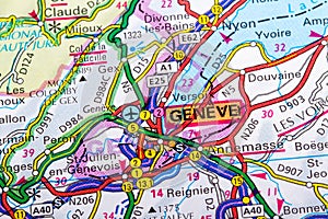 Geneve map photo