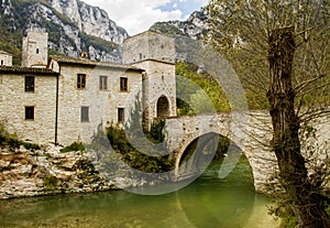 Genga San Vittore Abbey near Pierosara and Frasassi photo