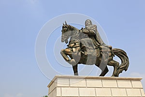 The genghis khan bronze sculpture, adobe rgb