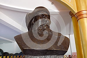 The genghis khan bust bronze sculpture, adobe rgb