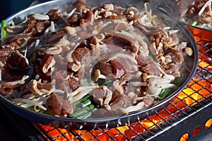 Genghis khan mutton barbecue photo