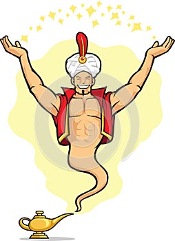 Genie Granting The Wish