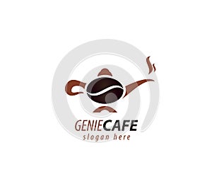 Genie lamp cafe logo photo