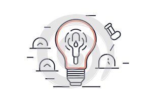 Genius idea icon light bulb and graduation cap creative, concept of Innovation, created with Generative AI technology