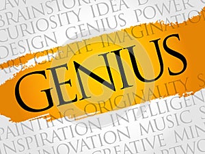 Genius word cloud collage