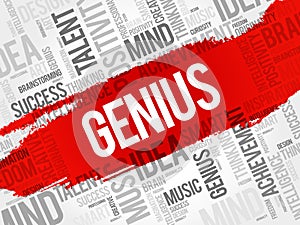 Genius word cloud collage