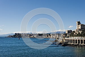 Genoa coastal houses cityscape panorama