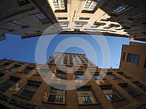 Genoa historic palace and buildings in old town