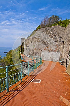 Genoa-Nervi, Italy - Anita Garibaldi sea promenade