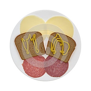 Genoa salami and provolone cheese with wheat bread