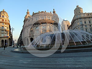 Genoa in winter days with blue sky