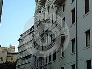 Genoa in winter days with blue sky