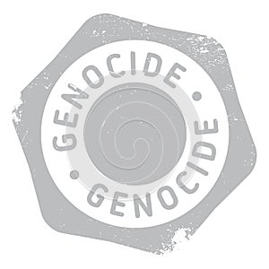 Genocide stamp rubber grunge