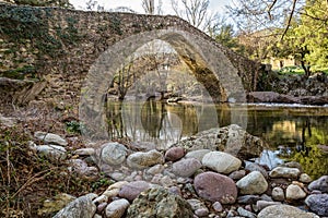 Genoese bridge at Piana in Corsica