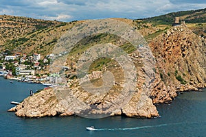 Genoese fortress Cembalo built beginning in 1357.