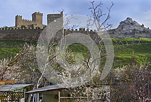 Genoese fortress in Sudak, Crimea.