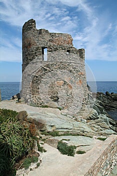 Genoese tower of Erbalunga at Cap Corse