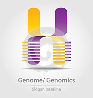 Genome analysis,genomics vector business icon
