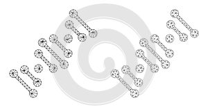 Genome Code Icons - Vector Triangular Mesh