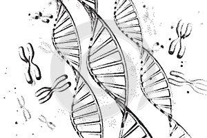 Genome dna vector illustration. DNA structure EPS 10. Genome sequencing concept of gmo and genome editing