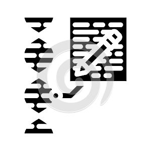 genome editing genetic engineering glyph icon vector illustration
