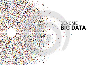 Genome genetic big data sequence human analytics background. DNA gene health design.