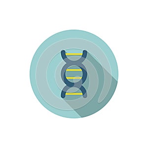 Genome icon , Vector flat long shadow design