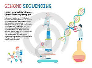 Genome sequensing concept for magazine article
