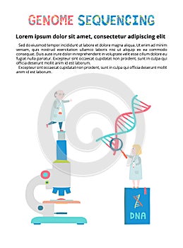 Genome sequensing concept for magazine article.
