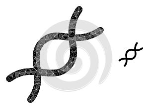 Genome Spiral Triangle Lowpoly Flat Icon