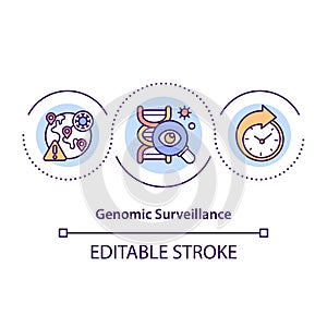 Genomic surveillance concept icon