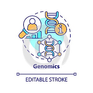 Genomics concept icon photo