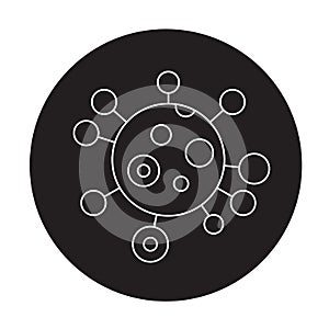 Genotype black vector concept icon. Genotype flat illustration, sign photo