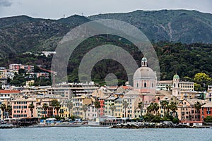 Genova coastline and beach, Pegli photo