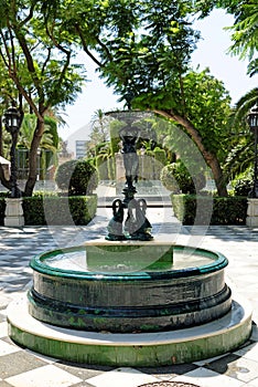 Genoves park situated on seaside of Cadiz, Andalusia, Spain