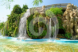 Genoves park situated on seaside of Cadiz, Andalusia, Spain