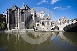 Gent canal in the old city center