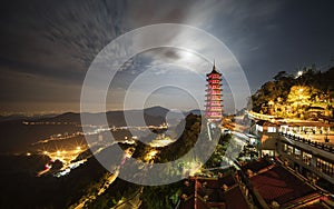 Genting Highland, landscape, citylights, night lights