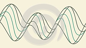 Gentle Abstract Undulating Wavy Lines Pattern, vector design Generative AI
