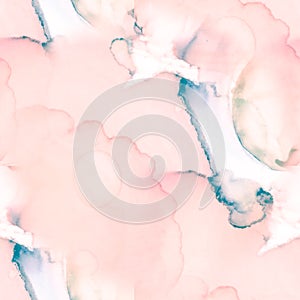 Gentle Alcohol Ink Seamless Pattern.  Pastel