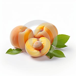 Gentle Apricot Product Photography On White Background