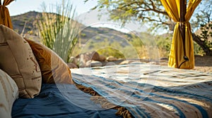 The gentle breeze rustles through the canopy above creating a tranquil and serene atmosphere for a restful nights sleep