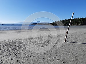 Gentle breeze on Tribune beach bay on Hornby island